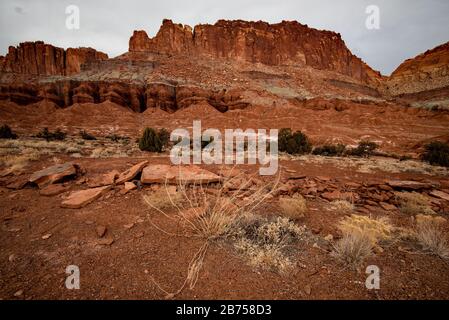 Capitol Reef et ses environs, y compris les blands de Cainesville, Utah. Banque D'Images