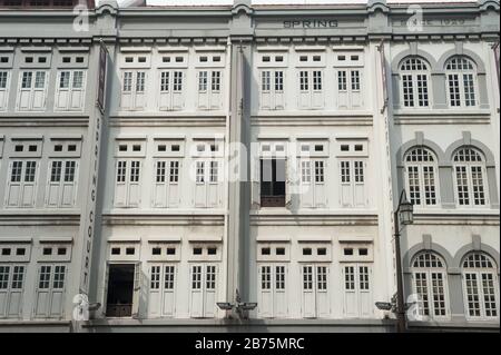 27.07.2017, Singapour, République de Singapour, Asie - le bâtiment Spring court du quartier chinois de Singapour, qui abrite le plus ancien restaurant chinois de la ville. [traduction automatique] Banque D'Images