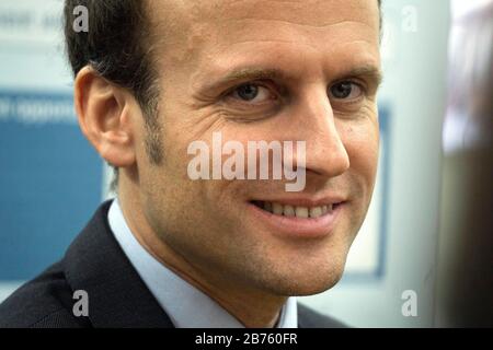 Le candidat français indépendant à la présidence Emmanuel Macron le 10.01.2017 à Berlin. [traduction automatique] Banque D'Images