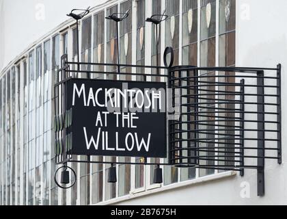 Mackintosh au Willow, les premiers Willow Tearooms au 215-217 Sauchiehall Street, Glasgow, Ecosse, Royaume-Uni Banque D'Images