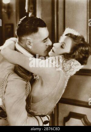 AMOUR 1927 MGM film silencieux avec John Gilbert et Greta Garbo Banque D'Images