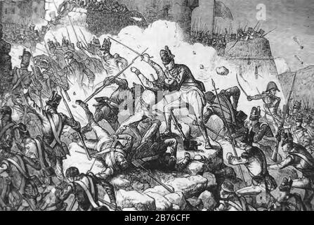 SIÈGE DE CIUDAD RODRIGO 7-20 JANVIER 1812. Les soldats britanniques tempête la forteresse pendant la guerre péninsulaire Banque D'Images