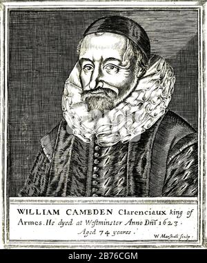 William CAMDEN (1551-1623) historien et topographe anglais Banque D'Images