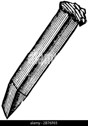 Cette illustration représente un burin à froid utilisé pour couper du métal froid, le dessin de lignes anciennes ou l'illustration de gravure. Illustration de Vecteur