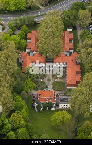 Arcadia Hotel Schloss Goldschmieding à Castrop-Rauxel, 12.05.2012, vue aérienne, Allemagne, Rhénanie-du-Nord-Westphalie, Ruhr Area, Castrop-Rauxel Banque D'Images