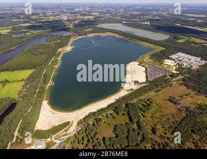 , Silbersee II et III, Lac d'argent à Haltern, lacs Vogelvennteich et Duelmener See, 12.08.2012, vue aérienne, Allemagne, Rhénanie-du-Nord-Westphalie, région de la Ruhr, Haltern Banque D'Images