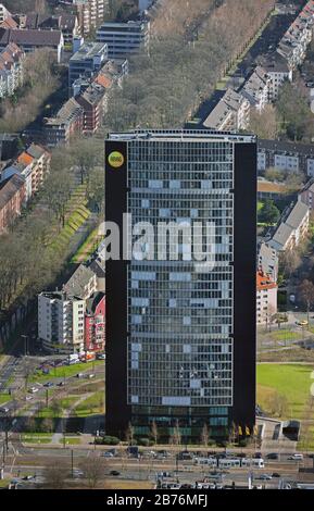, ARAG-Tower à Düsseldorf, 19.03.2012, vue aérienne, Allemagne, Rhénanie-du-Nord-Westphalie, Basse-Rhin, Düsseldorf Banque D'Images