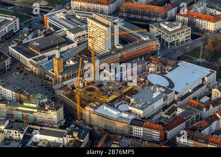 , chantier de construction de l'Hôtel de Ville à Hagen, 29.01.2014, vue aérienne, Allemagne, Rhénanie-du-Nord-Westphalie, région de la Ruhr, Hagen Banque D'Images