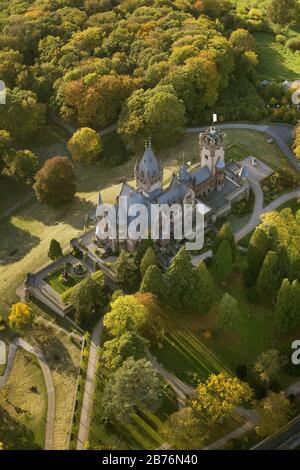 Château Drachenburg à Koenigswinter, 18.10.2012, vue aérienne, Allemagne, Rhénanie-du-Nord-Westphalie, Koenigswinter Banque D'Images