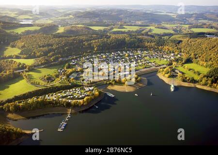 , Lac Bigge à sondern, 22.10.2008, vue aérienne, Allemagne, Rhénanie-du-Nord-Westphalie, Sauerland, sondern Banque D'Images