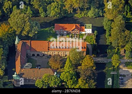 , Castrop Rauxel, château Bladenhorst, 01.10.2012, vue aérienne, Allemagne, Rhénanie-du-Nord-Westphalie, région de la Ruhr, Castrop-Rauxel Banque D'Images