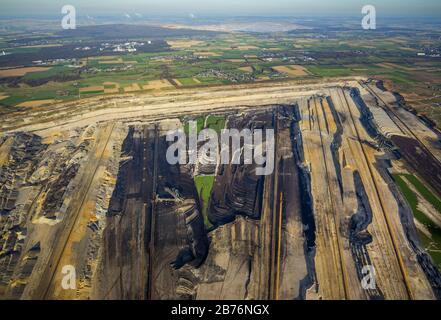 , Inden Coal-mine, 24.02.2014, vue aérienne, Allemagne, Rhénanie-du-Nord-Westphalie, Bas-Rhin, Inden Banque D'Images