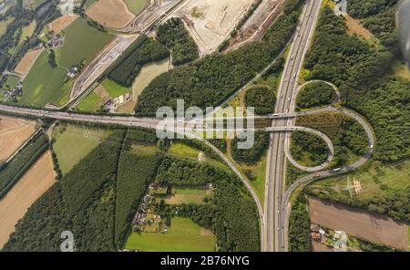 , échangeur Dortmund Nordwest, 16.08.2012, vue aérienne, Allemagne, Rhénanie-du-Nord-Westphalie, région de la Ruhr, Dortmund Banque D'Images