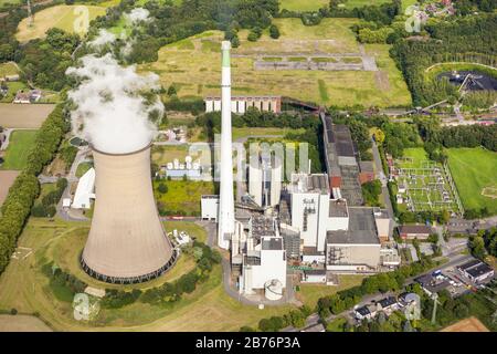 , centrale électrique au charbon Gustav Knepper à Dortmund-Mengede, arrêt en 2014, 16.08.2012, vue aérienne, Allemagne, Rhénanie-du-Nord-Westphalie, Ruhr Area, Dortmund Banque D'Images