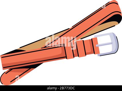icône isolée de l'accessoire de mode ceinture Illustration de Vecteur