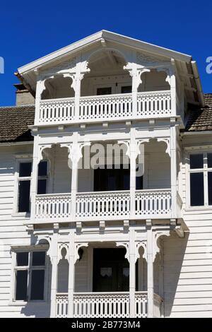 Bâtiment En Bois, Skjolden Village, Sognefjord, Sogn Og Fjordane County, Norvège Banque D'Images