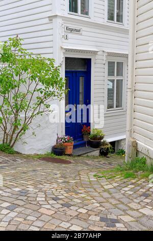 Vieille maison de bois, Gamla Stan (vieille ville), la ville de Bergen, Norvège, du comté de Hordaland Banque D'Images