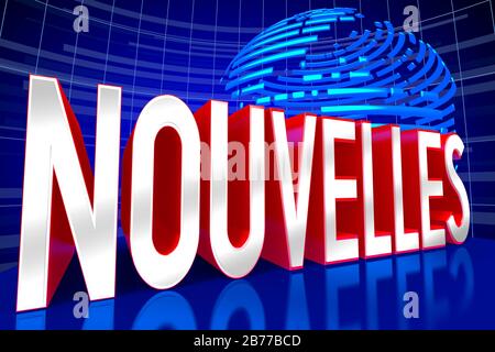 Dernières nouvelles - Nouvelles (français)/ Nouvelles (anglais) Banque D'Images