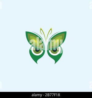 Modèle vectoriel avec logo papillon Illustration de Vecteur