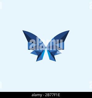 Modèle vectoriel avec logo papillon Illustration de Vecteur