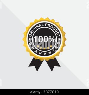 Logo Golden sale et étiquette de la collection de produits d'origine. Étiquette des badges Sales Quality. Illustration de Vecteur