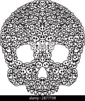 Calavera en forme de crâne Illustration de Vecteur
