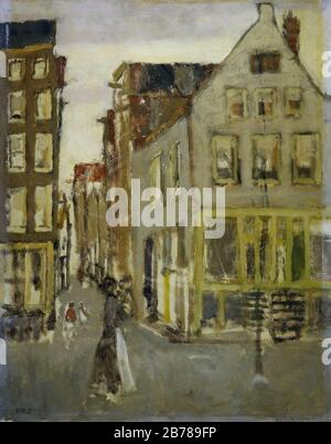 George Hendrik Breitner - De Lauriergracht Bij De Tweede Lauriernainstraat. Banque D'Images