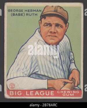 George Herman (Babe) Ruth, Gum À Mâcher De La Grande Ligue Banque D'Images