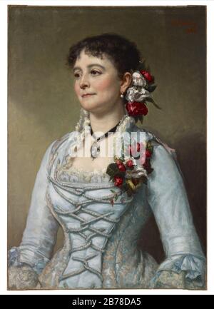 George Peter Alexander Healy - Portrait De Mme Richard T. Crane (Mary Josephine Prentice) Banque D'Images