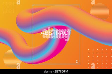 Affiche moderne et colorée. Onde fond de forme liquide. Conception artistique pour votre projet de conception. Illustration de Vecteur