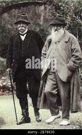 Georges Clemenceau Et Claude Monet. Banque D'Images