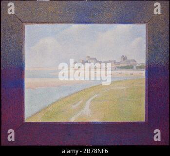 Georges Pierre Seurat - Vue Sur Le Crotoy Depuis L'Amont Banque D'Images