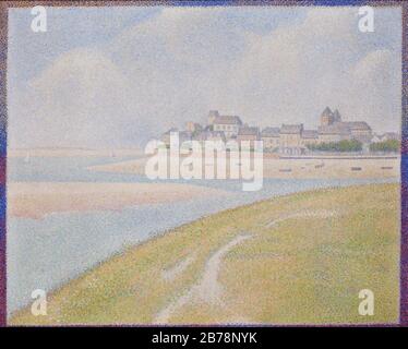 Georges Seurat - vue sur le Crotoy Depuis Le PC 195 En Amont. Banque D'Images