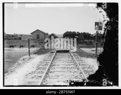 Chemin De Fer Allemand De Bagdad, 190 . La frontière entre les lignes française et allemande à Alep Banque D'Images