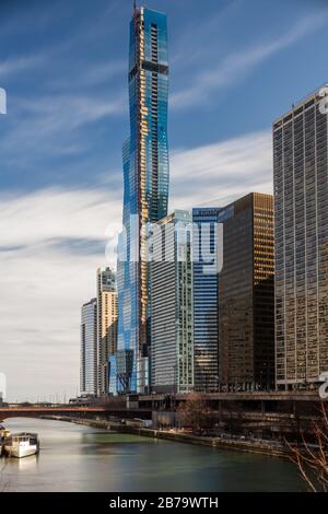 St. Regis Hotel aka Vista Tower conçu par Studio Gang Banque D'Images