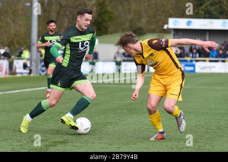 Sutton, Royaume-Uni. 14 mars 2020. Luke Molyneux, de Hartlepool United, lors du match de la Ligue nationale de Vanarama entre Sutton United et Hartlepool United au Knights Community Stadium, Gander Green Lane, Sutton, le samedi 14 mars 2020. (Crédit: Paul Paxford | MI News) SUTTON, ANGLETERRE - 14 MARS la photographie ne peut être utilisée qu'à des fins de rédaction de journaux et/ou de magazines, licence requise pour un usage commercial crédit: Mi News & Sport /Alay Live News Banque D'Images