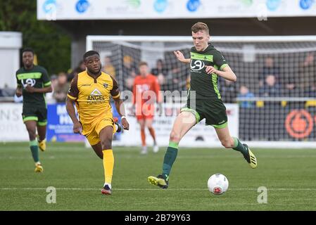 Sutton, Royaume-Uni. 14 mars 2020. Mark Kitching de Hartlepool United lors du match de la Ligue nationale de Vanarama entre Sutton United et Hartlepool United au Knights Community Stadium, Gander Green Lane, Sutton le samedi 14 mars 2020. (Crédit: Paul Paxford | MI News) SUTTON, ANGLETERRE - 14 MARS la photographie ne peut être utilisée qu'à des fins de rédaction de journaux et/ou de magazines, licence requise pour un usage commercial crédit: Mi News & Sport /Alay Live News Banque D'Images