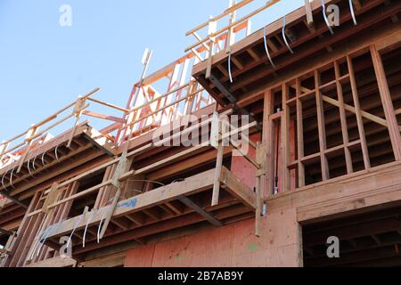 Construction de logements résidentiels à LA , CA Banque D'Images