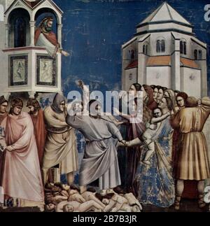 Giotto di Bondone - No. 21 scènes de la vie du Christ - 5. Massacre des Innocents - . Banque D'Images