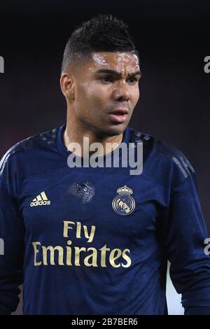 SÉVILLE, 22-12-2019. Primera División Spanish League. LaLiga. Estadio Benito Villamarín. Casemiro (Real Madrid) pendant le jeu Real Betis - Real Madrid. Banque D'Images