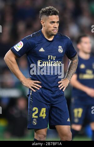 SÉVILLE, 22-12-2019. Primera División Spanish League. LaLiga. Estadio Benito Villamarín. Mariano Díaz (Real Madrid) pendant le jeu Real Betis - Real Madrid. Banque D'Images