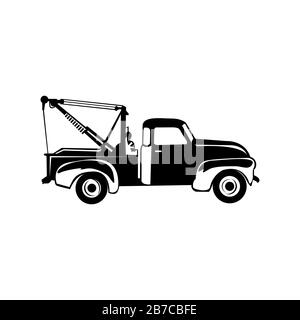 Camions de remorquage de voitures, conception vectorielle de camions de remorquage Illustration de Vecteur