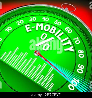 Concept de mobilité électronique. Rendu tridimensionnel Banque D'Images
