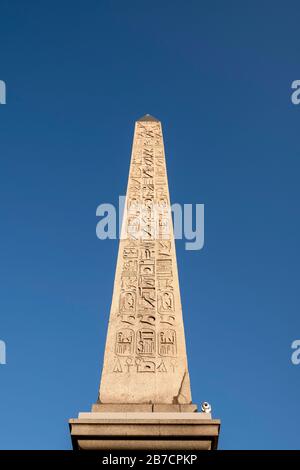 L'obélisque de Louxor ancien obélisque égyptien à la place de la Concorde, Paris, France, Europe Banque D'Images