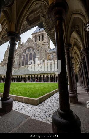 Le Mont Saint-Michel, Normandie, France, Europe Banque D'Images