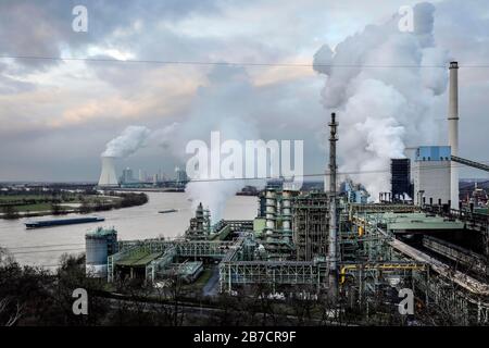 ThyssenKrupp Steel Europe, usine de cokage KBS Schwelgern am Rhein à Duisburg-Marxloh, région de la Ruhr, Rhénanie-du-Nord-Westphalie, Allemagne Banque D'Images