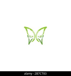 Idées de logo papillon coloré. Logo inspiration. Illustration Du Vecteur De Modèle. Isolé Sur Fond Blanc. Illustration de Vecteur