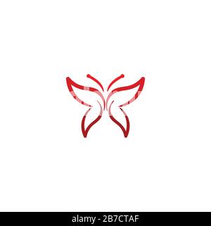 Idées de logo papillon coloré. Logo inspiration. Illustration Du Vecteur De Modèle. Isolé Sur Fond Blanc. Illustration de Vecteur