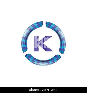Lettre initiale k ronde, cercle logo Idées. Logo inspiration. Illustration Du Vecteur De Modèle. Isolé Sur Fond Blanc Illustration de Vecteur