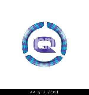 Lettre initiale q rond, cercle logo Idées. Logo inspiration. Illustration Du Vecteur De Modèle. Isolé Sur Fond Blanc Illustration de Vecteur
